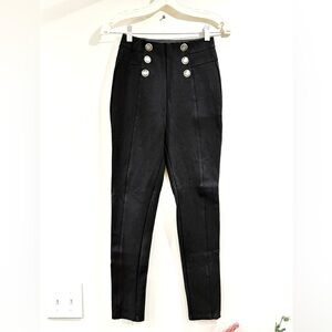 🔥Zara Black High-Waisted Pants with Gold Buttons🔥